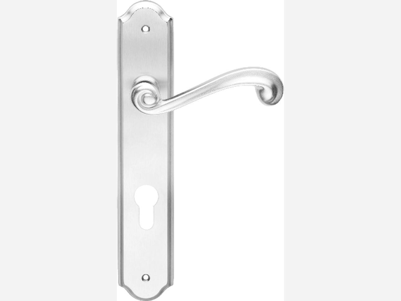 ЛЕДИ на планке под евроцилиндр. Матовый хром