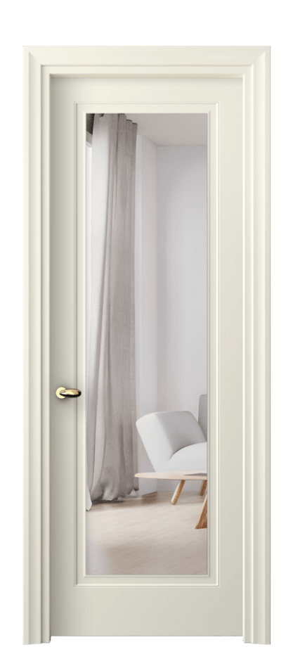 Межкомнатная дверь Эссе 8503 Матовый молочно-белый Двустороннее зеркало, триплекс Цена 63299 ₽ | Volhovec