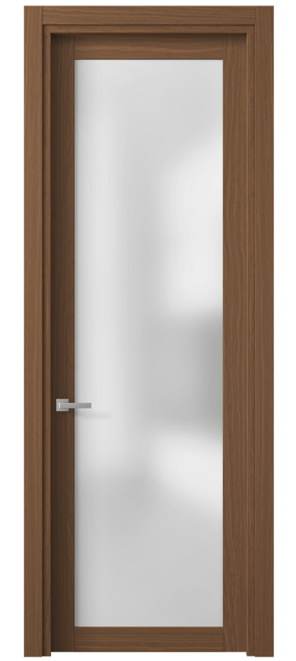 Межкомнатная дверь Planum 2102 Дуб шоколадный матовый Сатинированное стекло Цена 67499 ₽ | Volhovec