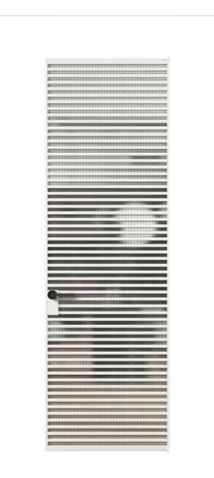 Алюминиевая дверь АЛПЛ040.07 Алюминий светло-серый Декоративное стекло с сеткой "Mesh silver", триплекс, 6 мм Цена 183052  | Volhovec