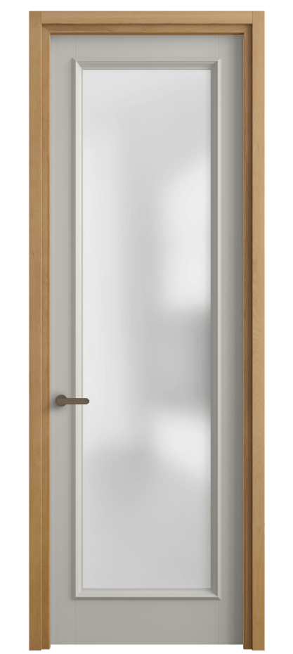 Межкомнатная дверь Charm// 6702 Бук тёплый серый Сатинированное стекло Цена 75679 ₽ | Volhovec