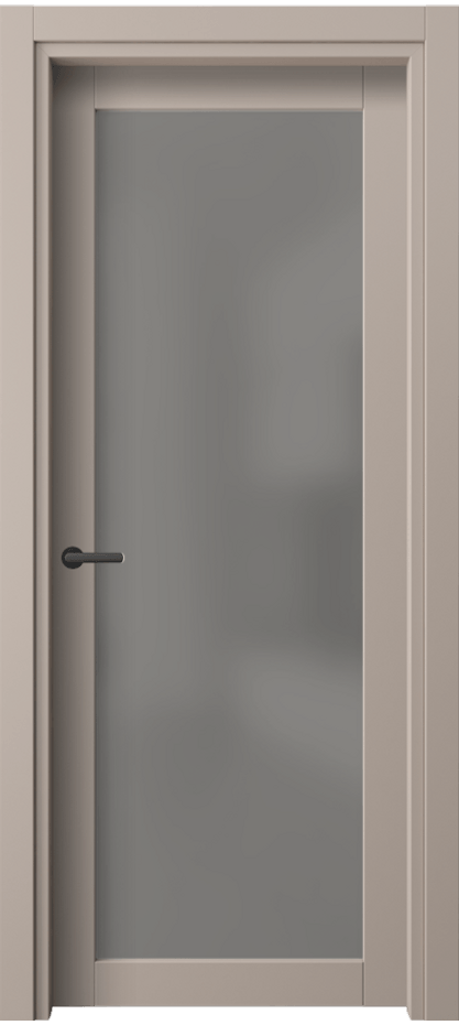 Межкомнатная дверь Нео 2102 ПЭТ серо-коричневый  Сатинированное серое стекло, триплекс Цена 11500 ₽ | Volhovec