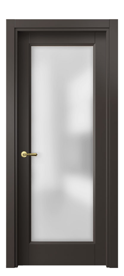 Межкомнатная дверь Галант 1402 Матовый антрацит Сатинированное стекло Цена 2260 AZE | Volhovec