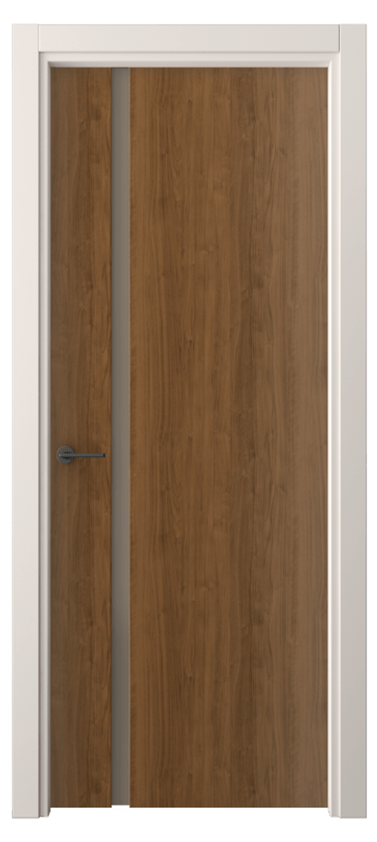 Межкомнатная дверь Freedom 4222 Лесной орех Сатинированное бронзовое стекло, триплекс, 8 мм Цена 38299 ₽ | Volhovec