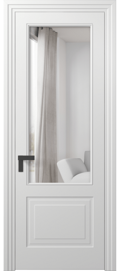 Межкомнатная дверь Rocca 8352 Матовый белоснежный Двустороннее зеркало, триплекс Цена 67919 ₽ | Volhovec