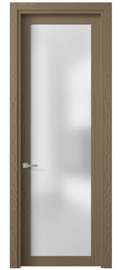 Межкомнатная дверь Planum 2102 Дуб дымный матовый Сатинированное стекло Цена 71899 ₽ | Volhovec