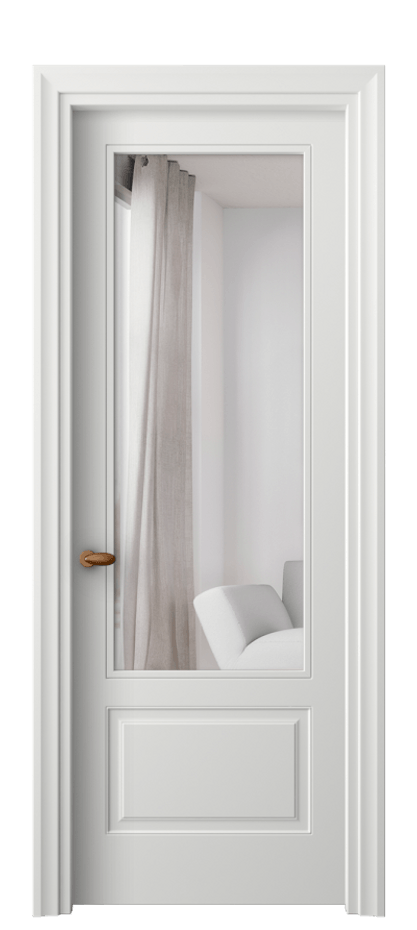 Межкомнатная дверь Esse 8542 Матовый светло-серый Двустороннее зеркало, триплекс, 7 мм Цена 68099 ₽ | Volhovec