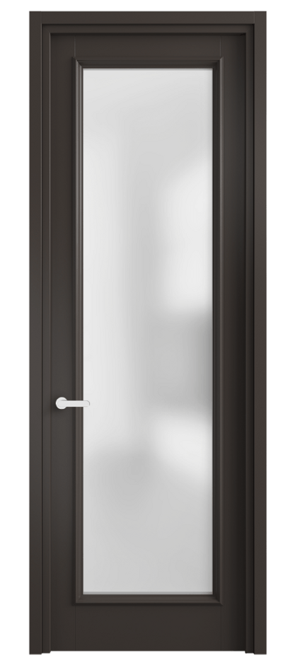 Дверь межкомнатная Шарм 6702 Матовый антрацит Сатинированное стекло Узкий классический наличник МАН Цена 93899 ₽ Наличники уже входят в базовый комплект. Фабрика дверей Волховец 8 (800) 551 43 19 Межкомнатная дверь Шарм 6702 Матовый антрацит Сатинированное стекло Цена 93899 ₽ | Volhovec