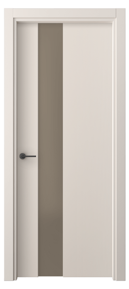 Межкомнатная дверь Фридом 4224 ПЭТ пудровый бежевый Сатинированное бронзовое стекло, триплекс Цена 31749 ₽ | Volhovec