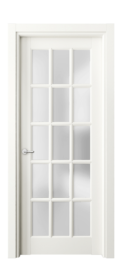 Межкомнатная дверь Toscana Grigliato 6311 Бук жемчуг Сатинированное стекло Цена 107599 ₽ | Volhovec