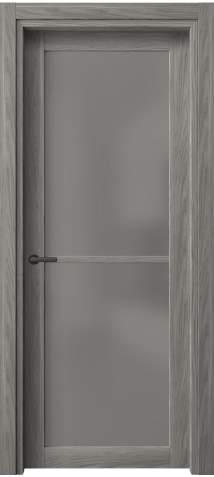 Межкомнатная дверь Нео 2108 Имбирный ясень Сатинированное серое стекло, триплекс Цена 34199 ₽ | Volhovec