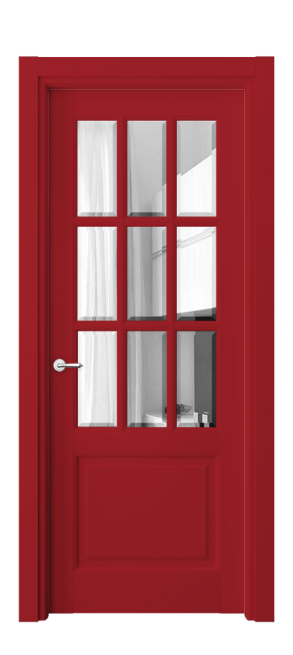 Межкомнатная дверь Toscana Grigliato 6312 Бук белоснежный Прозрачное стекло с фацетом Цена 153499 ₽ | Volhovec