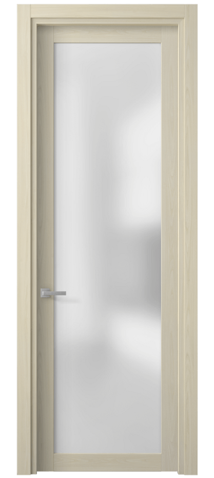 Межкомнатная дверь Planum 2102 Молочный ясень Сатинированное стекло Цена 34199 ₽ | Volhovec