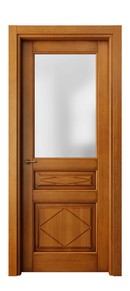 Межкомнатная дверь Toscana Rombo 6344 Бук светлый с патиной Сатинированное стекло Цена 93410 ₽ | Volhovec