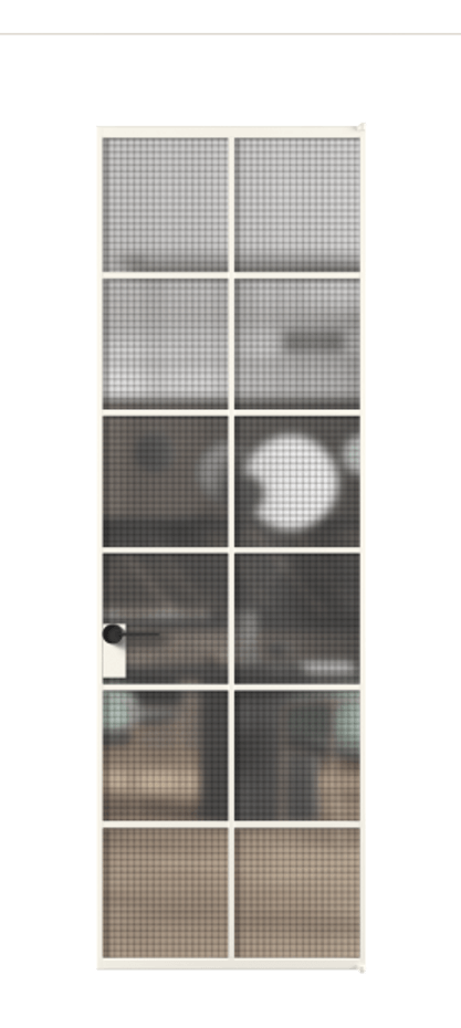 Алюминиевая дверь АЛПЛ040.05 Алюминий пудровый белый Декоративное стекло с сеткой "Mesh silver", триплекс, 6 мм. Без короба АПБЛ Цена 121772 Стоимость комплекта двери включает:
1. Полотно (600/650/700/750/800/850/900/950*2000-2400 мм).
2. Короб
3. Комплект фурнитуры (2 торцевые петли и магнитный замок с ответной планкой). Фабрика дверей Волховец 8 (800) 551 43 19 Алюминиевая дверь АЛПЛ040.05 Алюминий пудровый белый Декоративное стекло с сеткой "Mesh silver", триплекс, 6 мм Цена 121772 | Volhovec