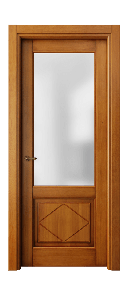 Межкомнатная дверь Toscana Rombo 6342 Бук светлый с патиной Сатинированное стекло Цена 85679 ₽ | Volhovec