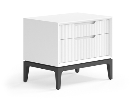 Мебель Тумба прикроватная Velvet 2 ящика. Цвет Матовый светло-серый. Материал Гладкая эмаль. Коллекция Тумба прикроватная Velvet 2 ящика. Картинка.