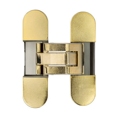 Фурнитура для дверей Скрытая петля прямого открывания для скрытого и компланарного короба. Цвет Полированное золото. Коллекция Скрытая петля прямого открывания для скрытого и компланарного короба. Картинка.