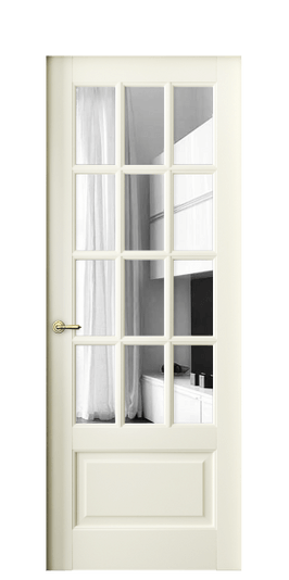 Дверь межкомнатная 6313 МБМ ЗЕР. Цвет Бук молочно-белый. Материал Массив бука эмаль. Коллекция Тоскана Грильято. Картинка.