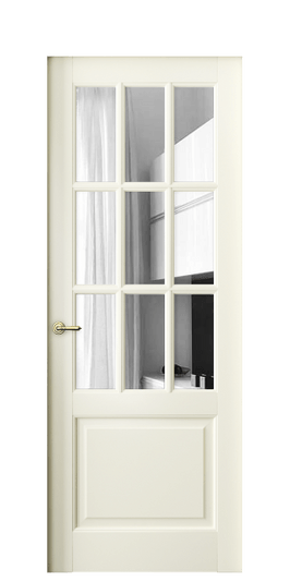 Дверь межкомнатная 6312 МБМ ЗЕР. Цвет Бук молочно-белый. Материал Массив бука эмаль. Коллекция Тоскана Грильято. Картинка.