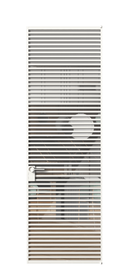 Дверь межкомнатная АЛПЛ040.07 БЕЛ Алюминий Белый Stopsol Clear прозрачное. Цвет Алюминий Белый. Материал Алюминий. Коллекция Formato. Картинка.