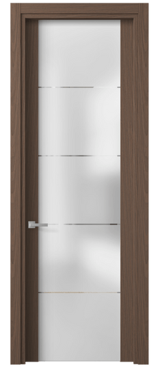 Дверь межкомнатная 4114 МШДК ГРА. Цвет Дуб кофейный. Материал Мультишпон. Коллекция Planum. Картинка.
