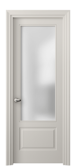 Дверь межкомнатная 8542 МОС САТ. Цвет Матовый облачно-серый. Материал Гладкая эмаль. Коллекция Эссе. Картинка.