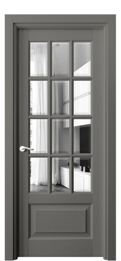 Дверь межкомнатная 0728 ДКЛС ЗЕР-Ф. Цвет Дуб классический серый. Материал Массив дуба эмаль. Коллекция Лигнум. Картинка.