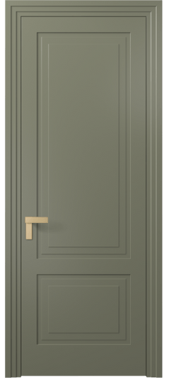 Дверь межкомнатная 8351 МОТ. Цвет Матовый оливковый тёмный. Материал Гладкая эмаль. Коллекция Rocca. Картинка.
