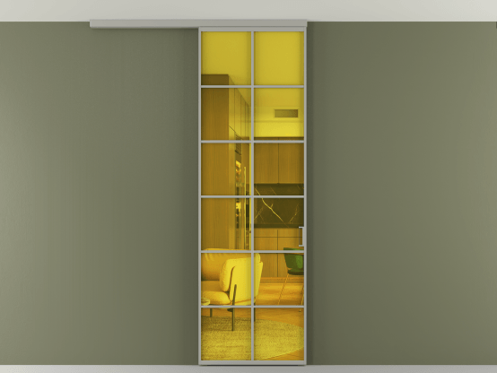 Алюминевая перегородка АЛПР 040.05_АНСР_ПРОЗ ЖЕЛ_new. Цвет Алюминий нейтральный серый. Материал Алюминий в эмали. Коллекция Перегородка Formato вдоль стены на потолок 1 створка. Фото. Алюминевая перегородка АЛПР 040.05_АНСР_ПРОЗ ЖЕЛ_new. Цвет Алюминий нейтральный серый. Материал Алюминий в эмали. Коллекция Перегородка Formato вдоль стены на потолок 1 створка. Картинка.