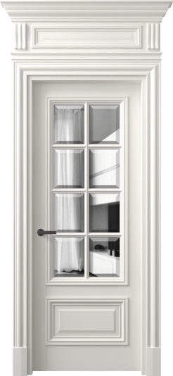 Дверь межкомнатная 7316 МПБЛ ДВ ЗЕР Ф. Цвет Матовый пудровый белый. Материал Гладкая эмаль. Коллекция Антик. Картинка.