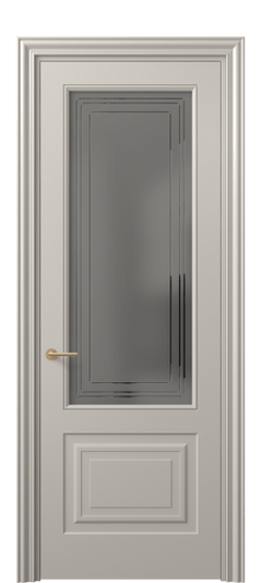 Межкомнатная дверь 8452 МСБЖ Серый сатин с гравировкой. Цвет Матовый светло-бежевый. Материал Гладкая эмаль. Коллекция Mascot. Фото. Дверь межкомнатная 8452 МСБЖ Серый сатин с гравировкой. Цвет Матовый светло-бежевый. Материал Гладкая эмаль. Коллекция Mascot. Картинка.