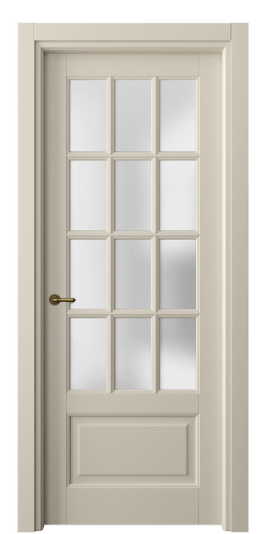 Дверь межкомнатная 6313 МБСР САТ. Цвет Матовый бежево-серый. Материал Гладкая эмаль. Коллекция Тоскана Грильято. Картинка.