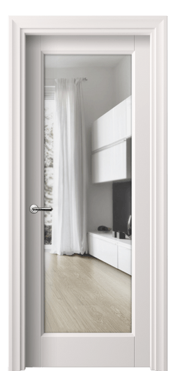 Дверь межкомнатная 1402 ПЭКС ПРОЗ. Цвет ПЭТ кремово-серый. Материал ПЭТ. Коллекция Galant. Картинка.