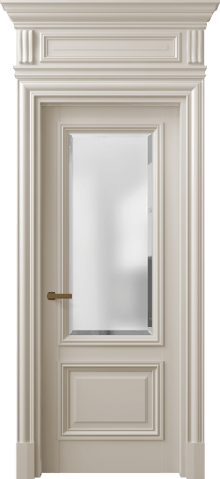Дверь межкомнатная 7302 МСБЖ САТ-Ф. Цвет Матовый светло-бежевый. Материал Гладкая эмаль. Коллекция Антик. Картинка.