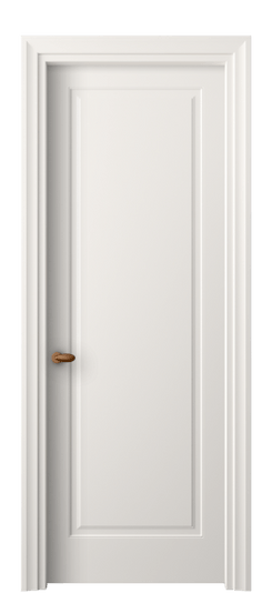 Дверь межкомнатная 8501 МПБЛ. Цвет Матовый пудровый белый. Материал Гладкая эмаль. Коллекция Эссе. Картинка.