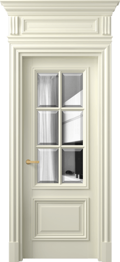 Дверь межкомнатная 7312 БМБ ДВ ЗЕР Ф. Цвет Бук молочно-белый. Материал Массив бука эмаль. Коллекция Antique. Картинка.
