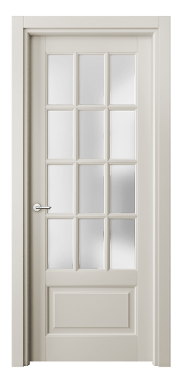 Дверь межкомнатная 6313 МОС САТ. Цвет Матовый облачно-серый. Материал Гладкая эмаль. Коллекция Тоскана Грильято. Картинка.