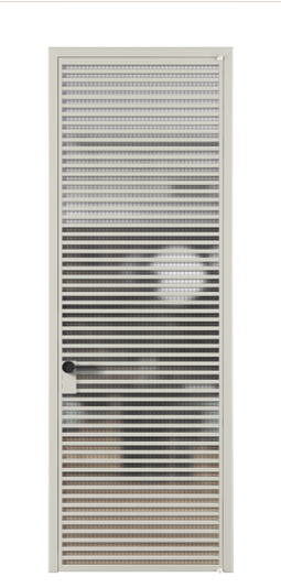 Дверь межкомнатная АЛПЛ040.07 АТСР MS. Цвет Алюминий тёплый серый. Материал Алюминий в эмали. Коллекция Formato. Картинка.