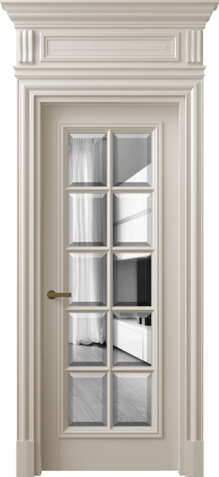 Дверь межкомнатная 7310 МСБЖ ДВ ЗЕР Ф. Цвет Матовый светло-бежевый. Материал Гладкая эмаль. Коллекция Антик. Картинка.
