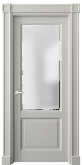 Дверь межкомнатная 6302 МТСР САТ-Ф. Цвет Матовый тёплый серый. Материал Гладкая эмаль. Коллекция Тоскана Плано. Картинка.