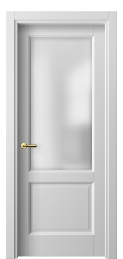 Дверь межкомнатная 1422 МБЛ САТ. Цвет Матовый белоснежный. Материал Гладкая эмаль. Коллекция Galant. Картинка.