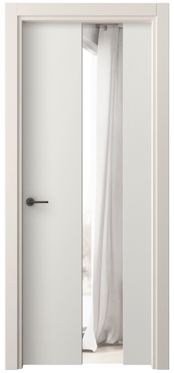 Дверь межкомнатная 4226 ПЭБЛ ДВ ЗЕР. Цвет ПЭТ белоснежный. Материал ПЭТ. Коллекция Фридом. Картинка.