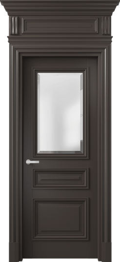 Дверь межкомнатная 7304 МАН САТ-Ф. Цвет Матовый антрацит. Материал Гладкая эмаль. Коллекция Антик. Картинка.