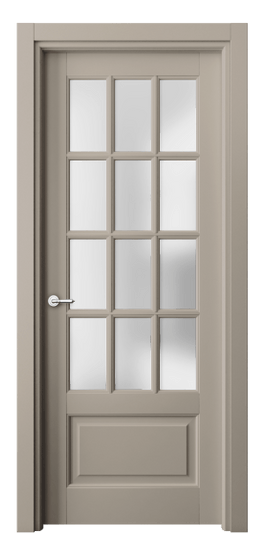 Дверь межкомнатная 6313 МБСК САТ. Цвет Матовый бисквитный. Материал Гладкая эмаль. Коллекция Тоскана Грильято. Картинка.