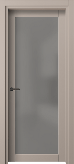 Дверь межкомнатная 2102 ПЭСК Серый сатин триплекс. Цвет ПЭТ серо-коричневый . Материал ПЭТ. Коллекция Нео. Картинка.