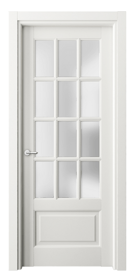 Дверь межкомнатная 6313 МСР САТ. Цвет Матовый серый. Материал Гладкая эмаль. Коллекция Тоскана Грильято. Картинка.