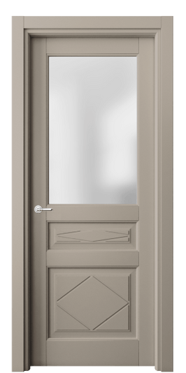 Дверь межкомнатная 6344 МБСК САТ. Цвет Матовый бисквитный. Материал Гладкая эмаль. Коллекция Тоскана Ромбо. Картинка.