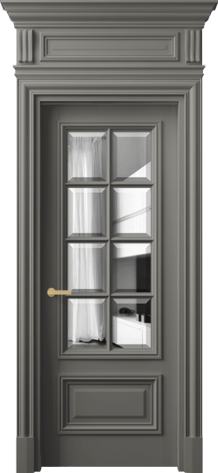 Дверь межкомнатная 7316 МКЛС ДВ ЗЕР Ф. Цвет Матовый классический серый. Материал Гладкая эмаль. Коллекция Антик. Картинка.