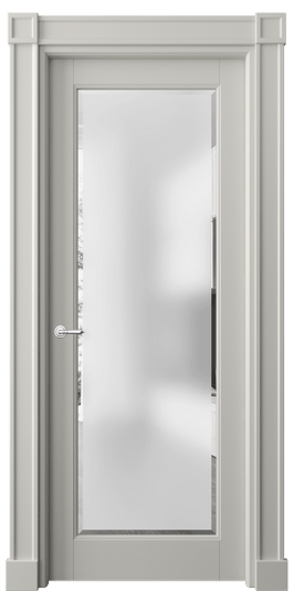 Дверь межкомнатная 6300 БТСР САТ-Ф. Цвет Бук тёплый серый. Материал Массив бука эмаль. Коллекция Toscana Rombo. Картинка.